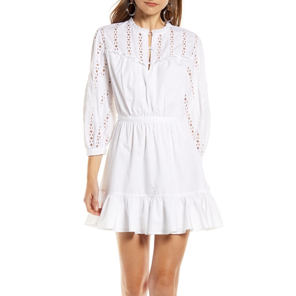 Something Navy Pretty Ruffle Minidress